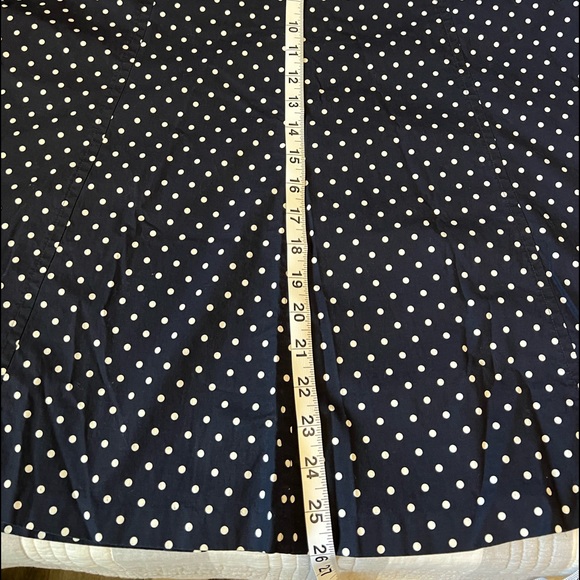 Lands’ End Navy Polka Dot Skirt - Picture 4 of 8